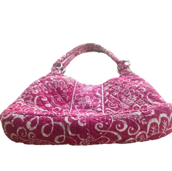 Vera Bradley magenta & white shoulder bag - Picture 3 of 6
